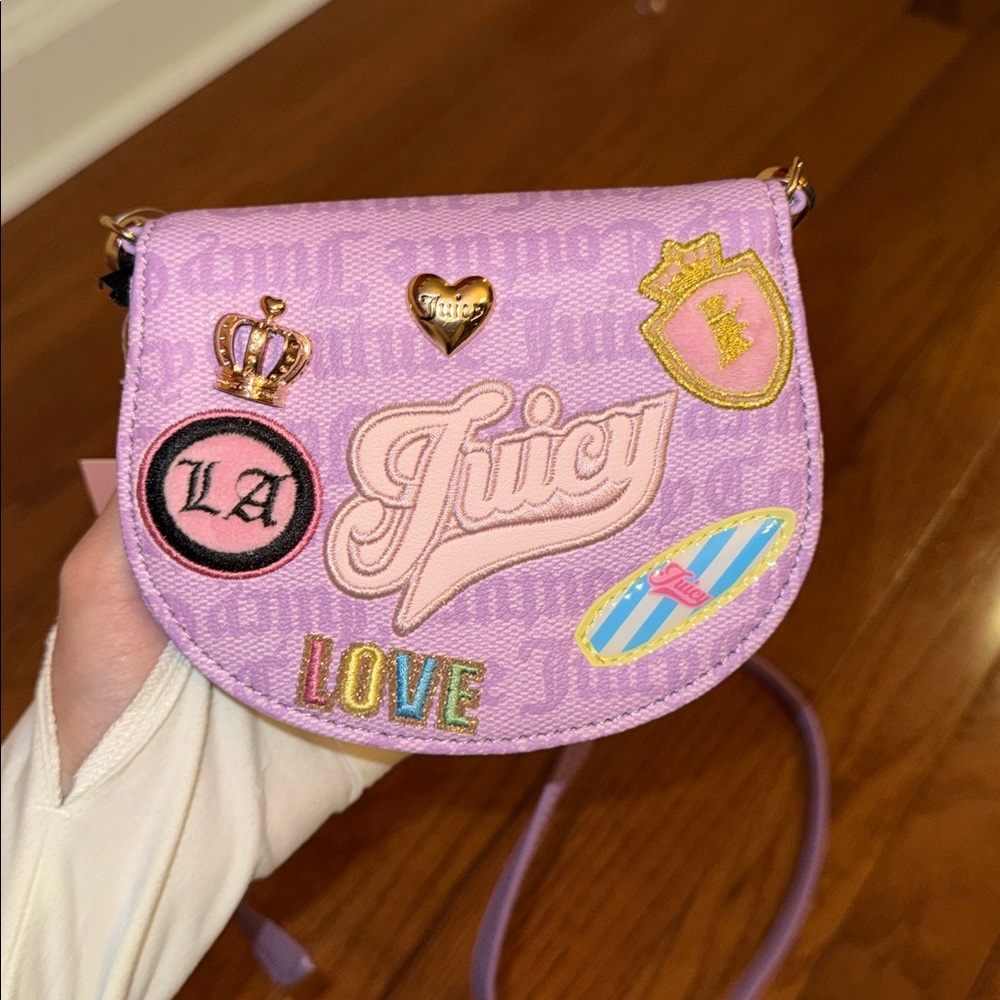 Juicy Couture Lavender Crossbody with Gold Accents
